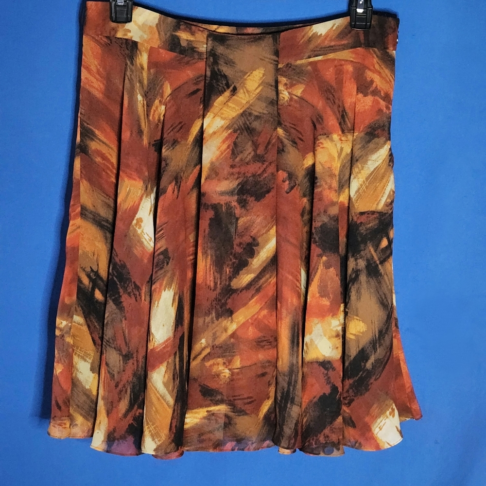 Nine West Fit And Flare Printed Skirt